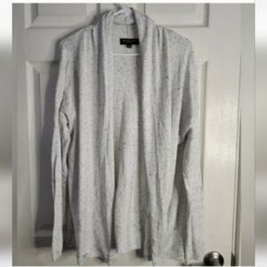Philomena Petti Women's White Speckled Open Cardigan Size Large